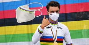 Official UCI World Championships Face Mask by Santini | Cento Cycling