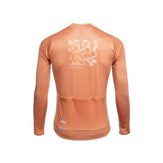 Men's Classic Fit Long Sleeve Cycling Jersey Peach Rust by Suarez | Cento Cycling
