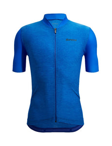 2024 Colore Puro Short Sleeve Mens Cycling Jersey Royal Blue by Santini