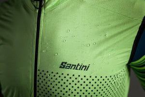 Guard Nimbus Wind/Water Proof Cycling Rain Vest Fluo Green by Santini