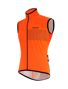 Guard Nimbus Wind/Water Proof Cycling Rain Vest Orange by Santini