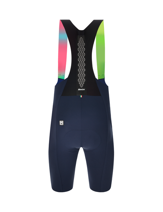 Unico Mens Bib Shorts Navy Blue by Santini Cento Cycling