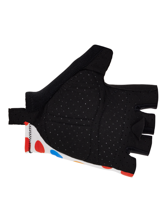 Official 2026 Tour de France KOM Leader Polka Dot Cycling Gloves by Santini