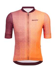 2024 Paws Short Sleeve Mens Cycling Jersey Orange by Santini