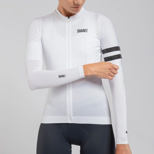 Skin 2.4 Cycling Sleeves White by Suarez (Unisex)