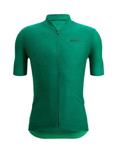 2024 Colore Puro Short Sleeve Mens Cycling Jersey Green by Santini