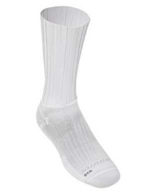 Aero Cycling Socks High Profile 7 inch in White by Suarez