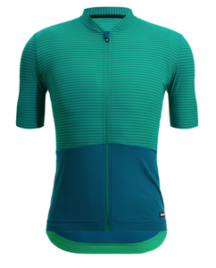 Colore Riga Mens Short Sleeve Jersey Green by Santini
