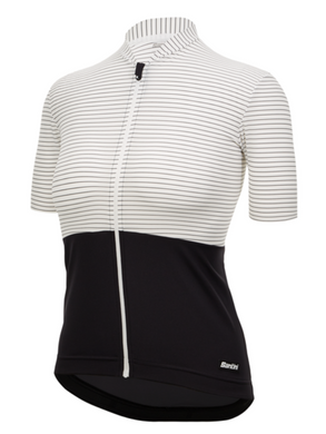 Colore Riga Womens Short Sleeve Jersey White by Santini
