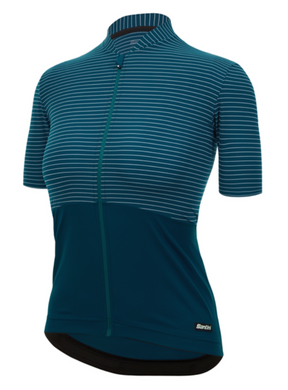 Colore Riga Womens Short Sleeve Jersey Teal by Santini