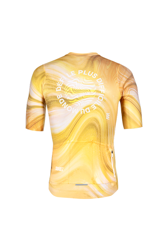 2023 Tour de France Jaune Mens Avant Short Sleeve Jersey by Suarez | Cento Cycling S