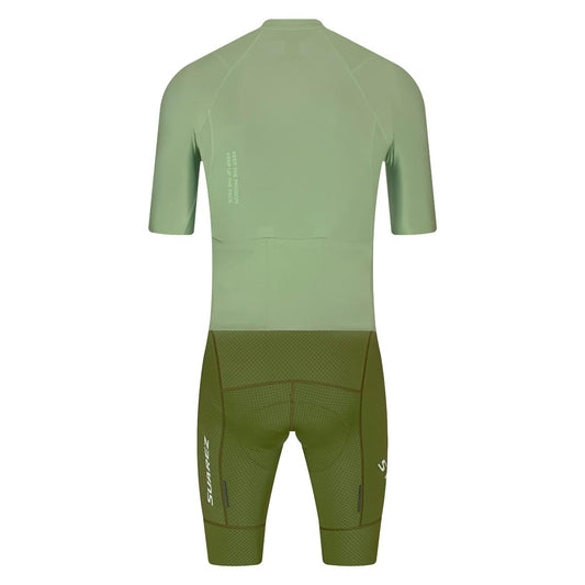 Hard Lite Mens Pro Cycling Road Skinsuit in Olive by Suarez