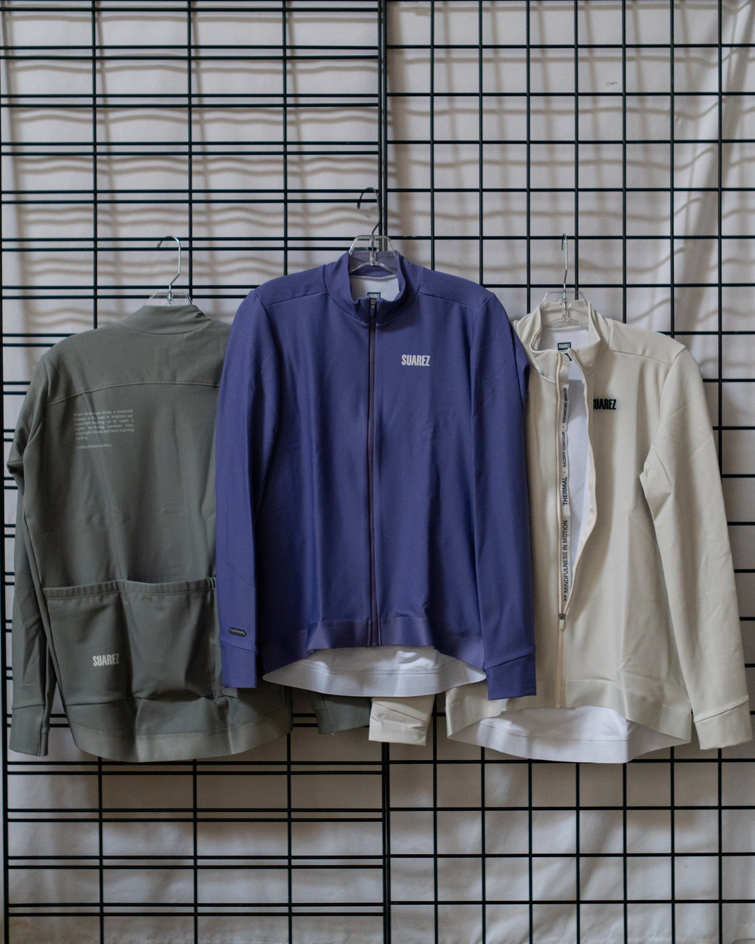 Photo of all three suarez thermal jerseys