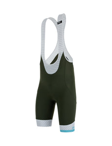 Karma Mille Cycling bib shorts in Military Green by Santini