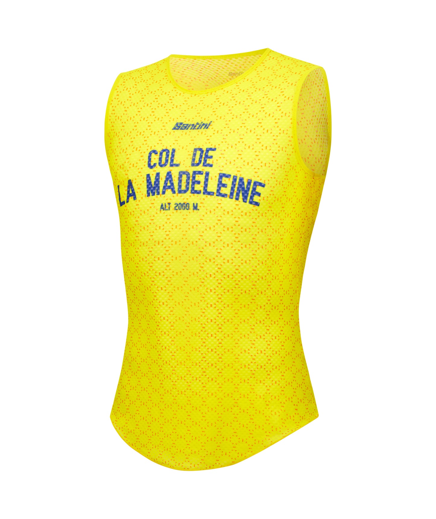 Official 2025 Tour de France MAILLOT JAUNE COL DE LA MADELEINE Mens Baselayer by Santini
