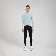 Ascender Thermal Mens Long Sleeve Cycling Jersey in Light Blue by Suarez