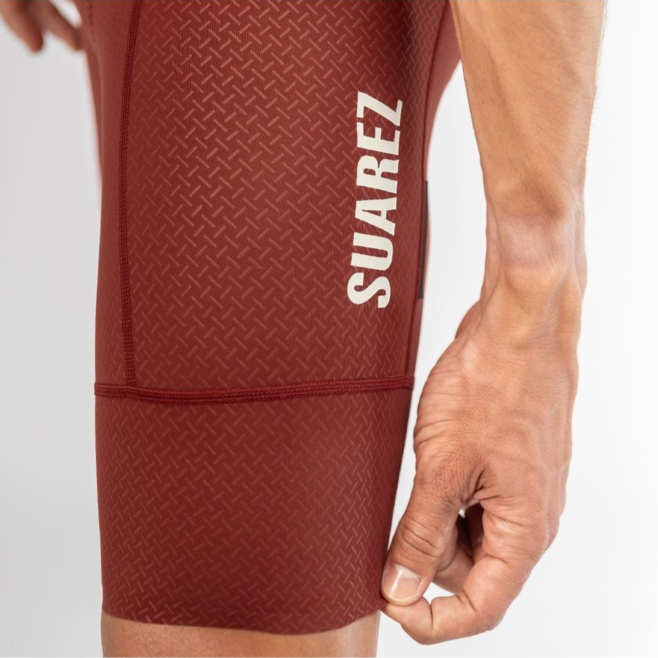 Men's Cycling Bibshorts Hard Red 2.4 by Suarez | Cento Cycling