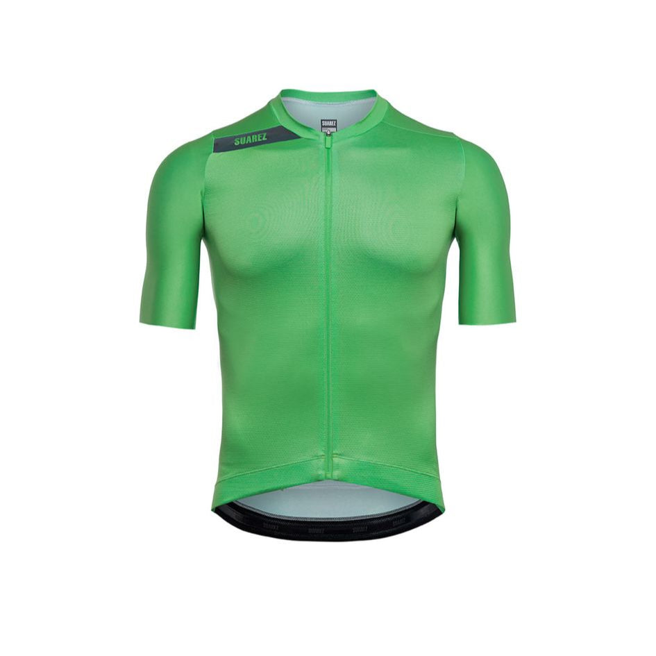 Men's Avant Cycling Jersey Solid Classic Green Short Sleeve Cycling Jersey by Suarez | Cento Cycling