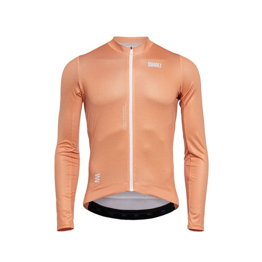 Men's Classic Fit Long Sleeve Cycling Jersey Peach Rust by Suarez | Cento Cycling