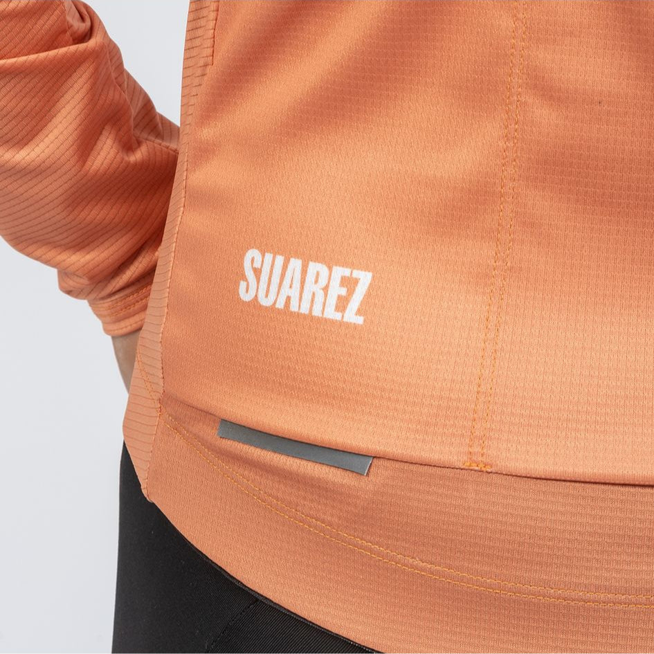 Men's Classic Fit Long Sleeve Cycling Jersey Peach Rust by Suarez | Cento Cycling