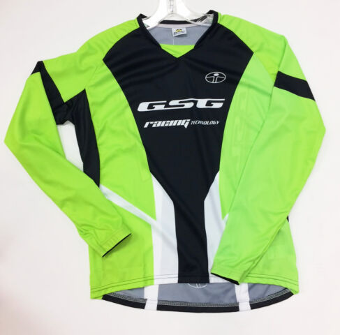 2017 Freeride Mountain Bike Mens Long Sleeve Jersey Green by GSG