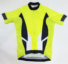 Bioceramic Mens Short Sleeve Cycling Jersey Hi-Vis Yellow by GSG