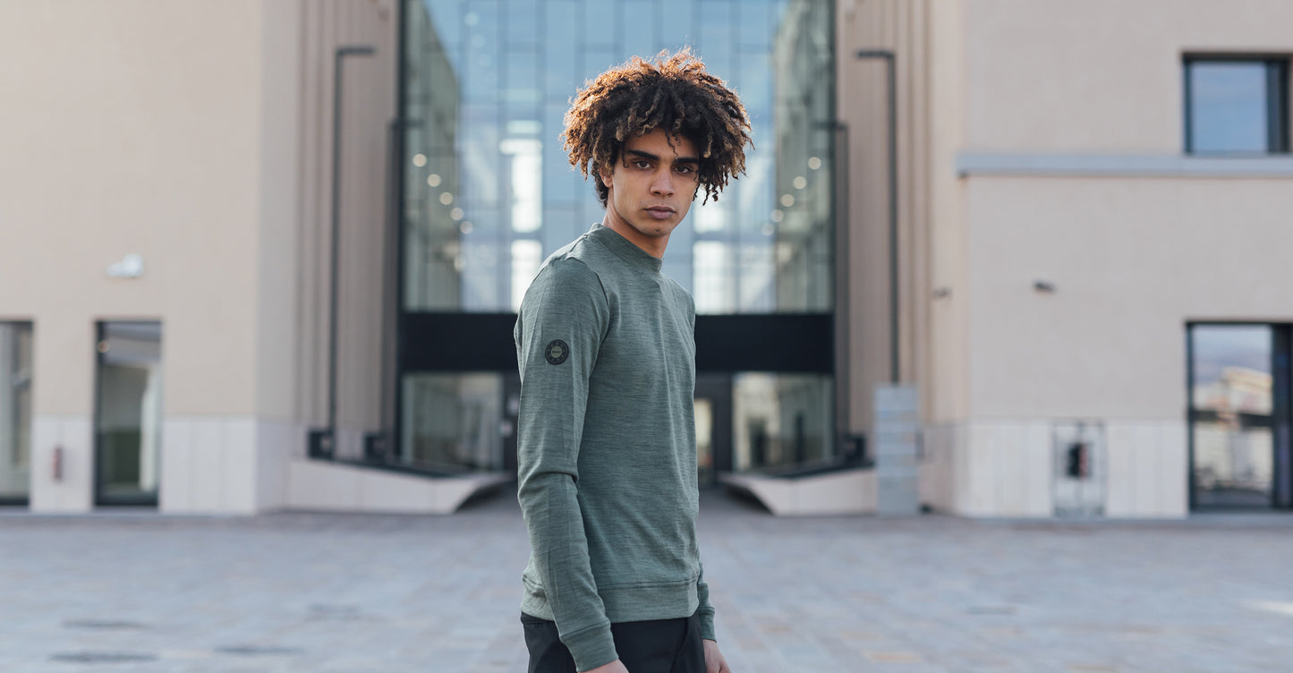 IMPETUS - MEN'S WOOL PULLOVER GRAVEL JERSEY