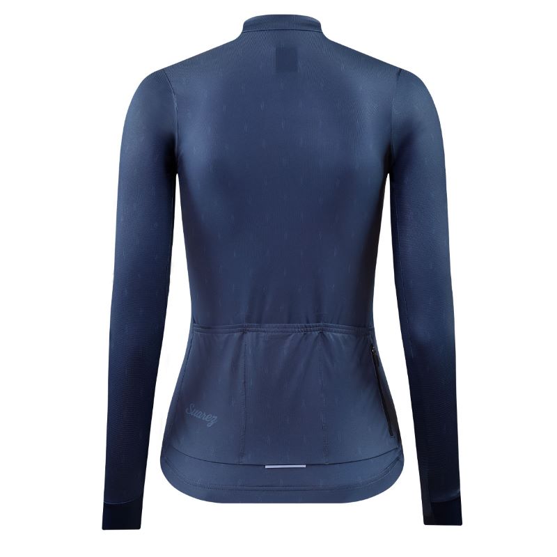 Allure Womens Avant Long Sleeve Cycling Jersey in Blue by Suarez