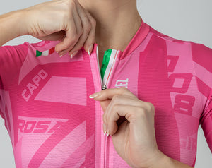 2025 Giro d'Italia Maglia Rosa 2.5 Womens Avant Short Sleeve Cycling Jersey by Suarez