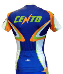 Cento Classic Mens Cycling Jersey Blue Orange by GSG