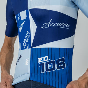 2025 Giro d'Italia Maglia Azzurra 2.5 Mens Avant Short Sleeve Cycling Jersey by Suarez