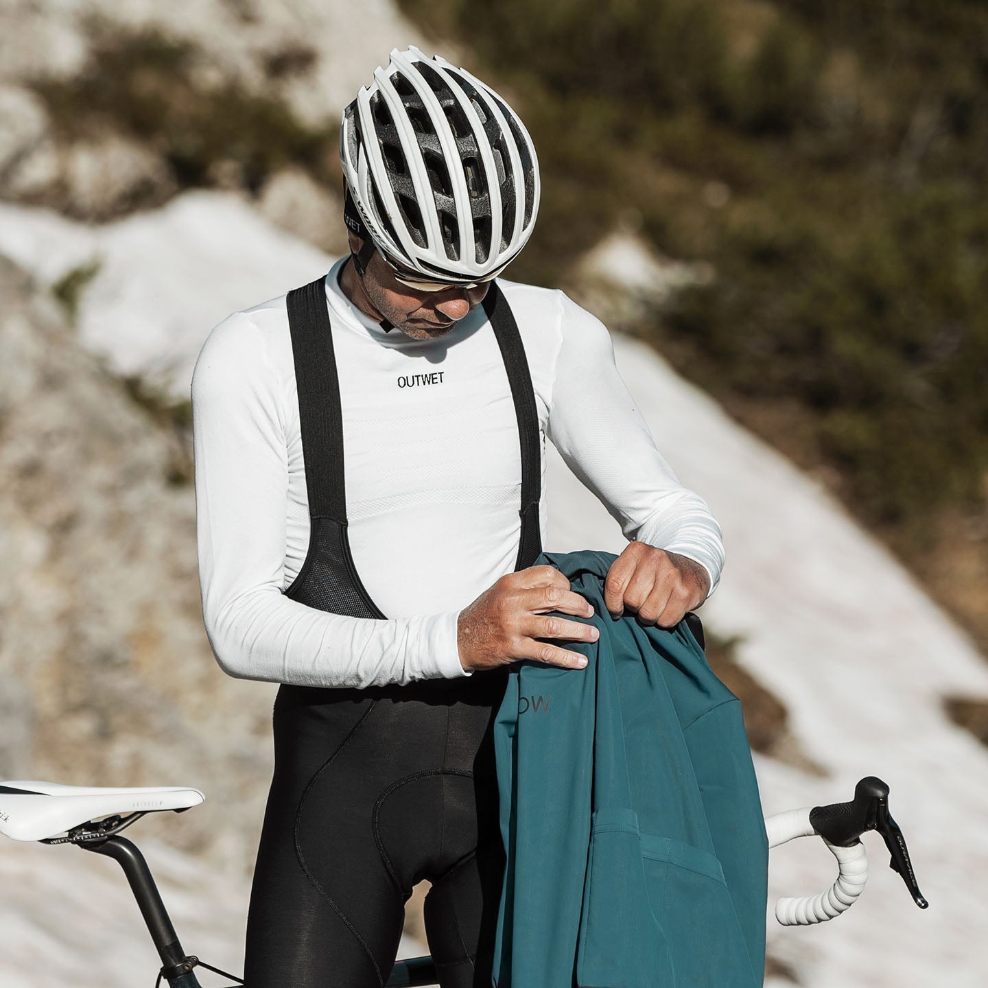 Base LST Long Sleeve Cycling BASE LAYER in White - by Outwet