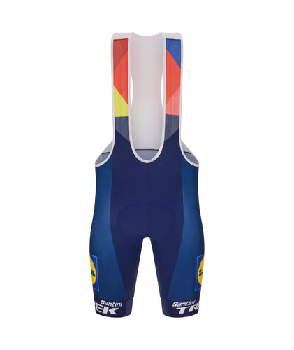 Official 2025 Lidl-Trek Mens Fan Line Bib Short Navy by Santini