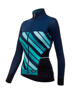 Coral 2.0 Womens Long Sleeve Jersey Blue Water by Santini