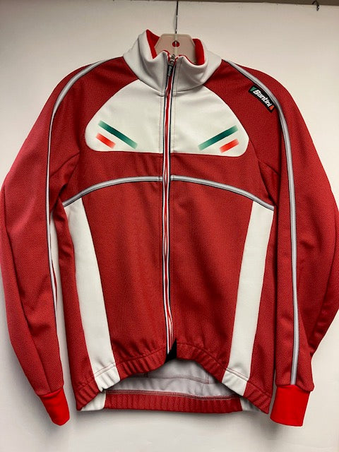 Acqua Windproof Mens Cycling Jacket Red by Santini