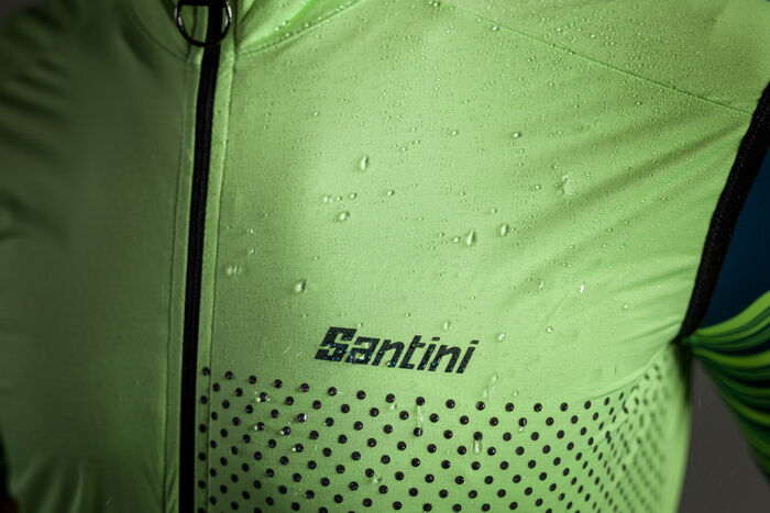 Guard Nimbus Windproof/WaterResisant Cycling Rain Vest Fluo Green by Santini