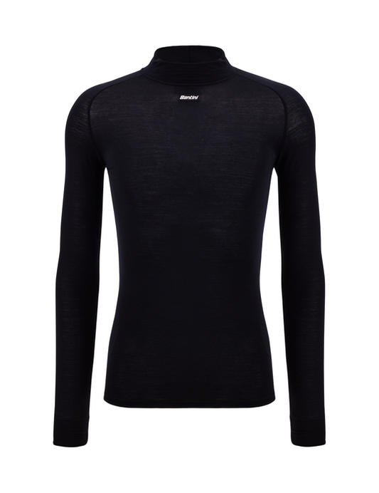 Next 2 Skin Wool Blend Long Sleeve Baselayer Black by Santini