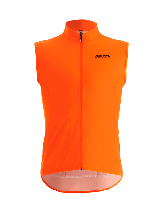 Nebula Windproof Cycling Vest Fluo Orange by Santini