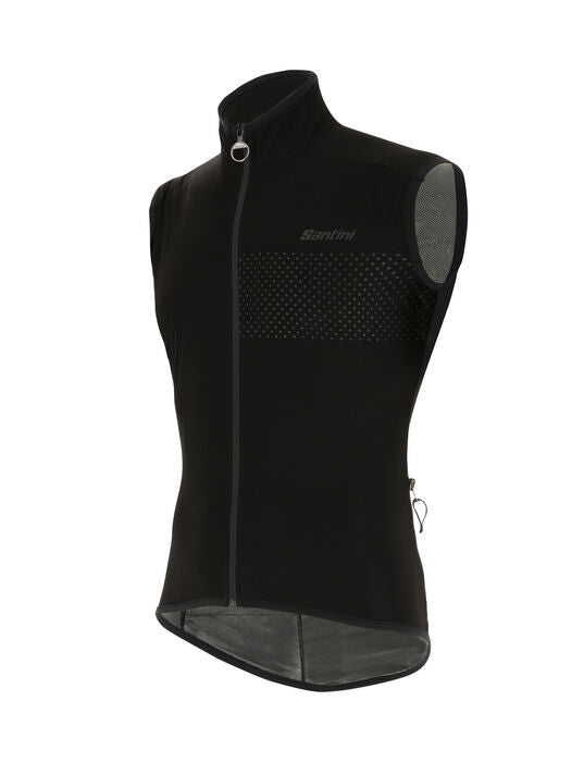 Guard Nimbus Wind/Water Proof Cycling Rain Vest Black by Santini