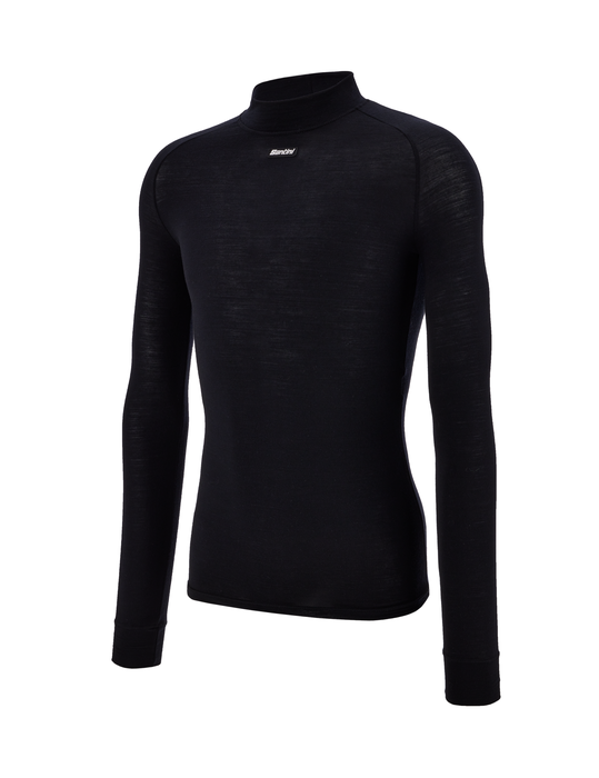 Next 2 Skin Wool Blend Long Sleeve Baselayer Black by Santini