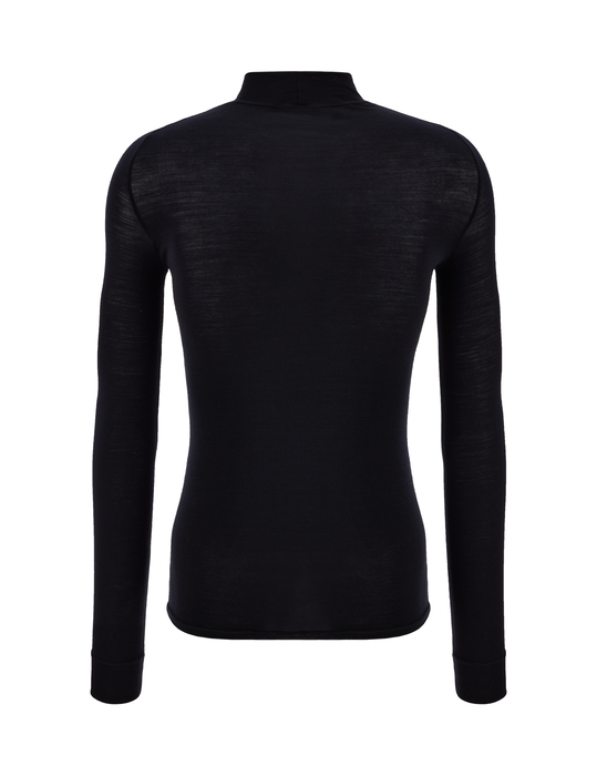 Next 2 Skin Wool Blend Long Sleeve Baselayer Black by Santini