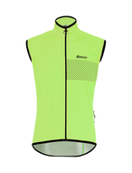 Guard Nimbus Windproof/WaterResisant Cycling Rain Vest Fluo Green by Santini