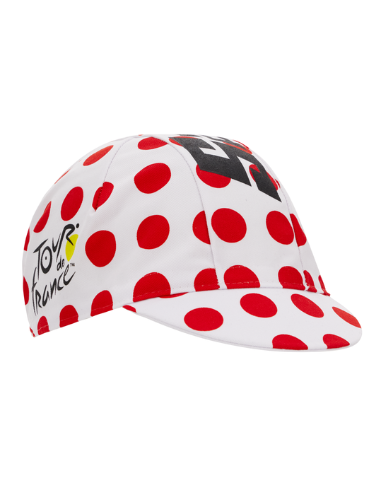Official  Tour de France KOM Leader Polka Dot Cycling Cap by Santini