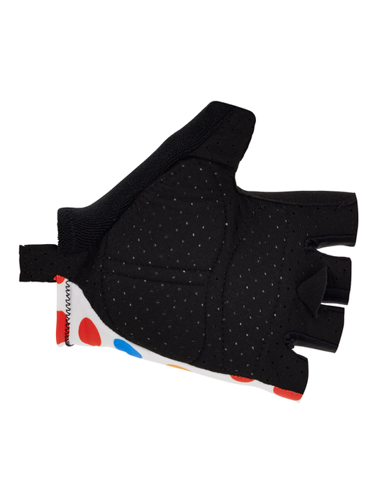 Official 2026 Tour de France KOM Leader Polka Dot Cycling Gloves by Santini