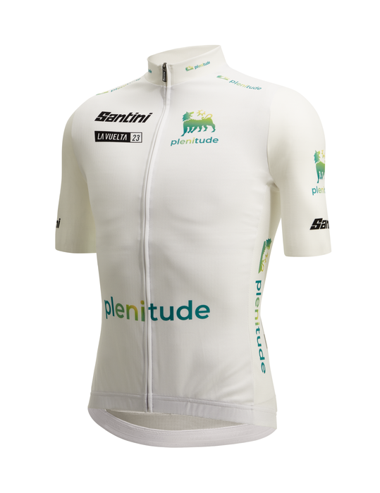 Official 2023 La Vuelta Best Young Rider Mens White Jersey by Santini