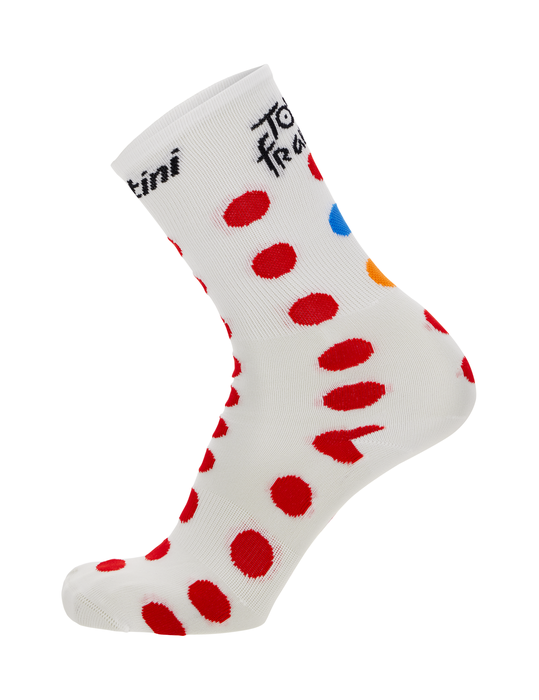 Official  Tour de France KOM Leader Polka Dot Socks by Santini