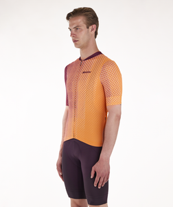 2024 Paws Short Sleeve Mens Cycling Jersey Orange by Santini