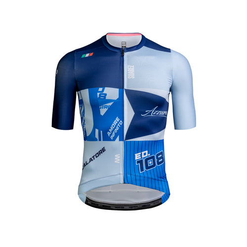 2025 Giro d'Italia Maglia Azzurra 2.5 Mens Avant Short Sleeve Cycling Jersey by Suarez