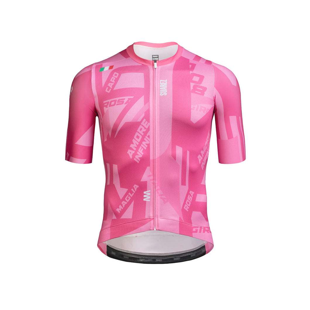 2025 Giro d'Italia Maglia Rosa 2.5 Mens Avant Short Sleeve Cycling Jersey by Suarez