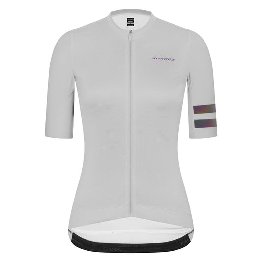 Solid Womens Avant Cycling Jersey White by Suarez